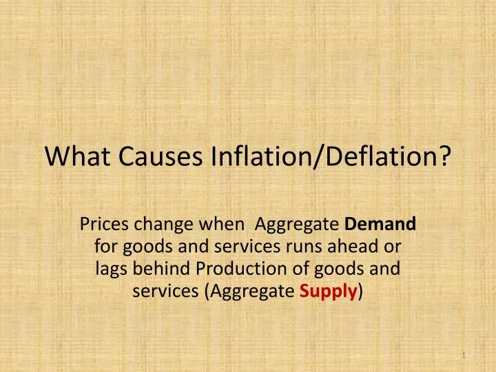 what causes inflation deflation