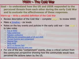 MWH – The Cold War