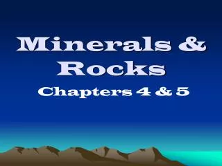 Minerals &amp; Rocks