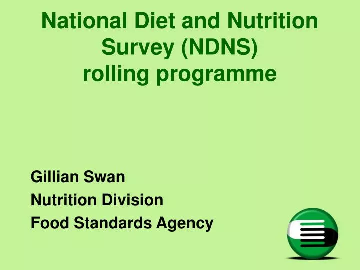 national diet and nutrition survey ndns rolling programme