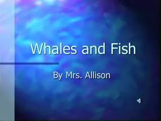 Whales and Fish