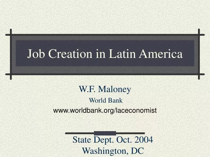 job creation in latin america