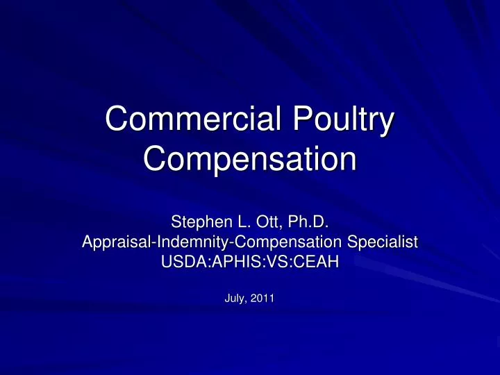 commercial poultry compensation