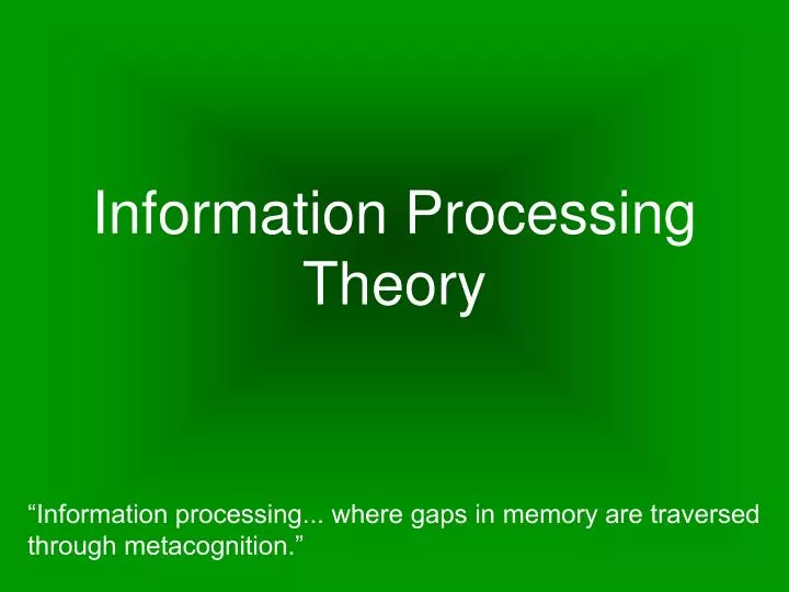 information processing theory