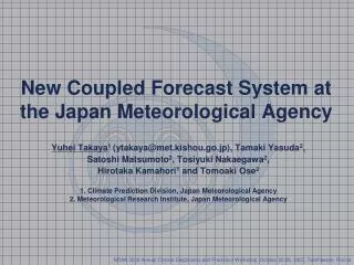 New Coupled Forecast System at the Japan Meteorological Agency
