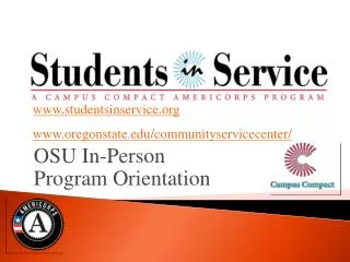 OSU In-Person Program Orientation