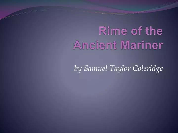 rime of the ancient mariner