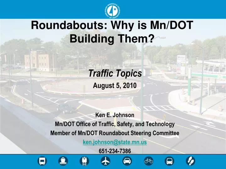 roundabouts why is mn dot building them
