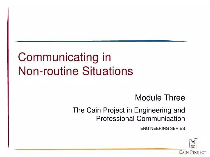 communicating in non routine situations