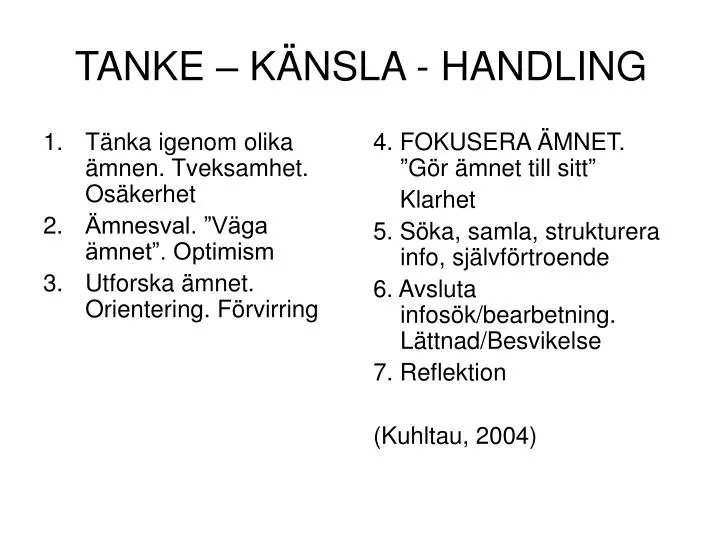 tanke k nsla handling