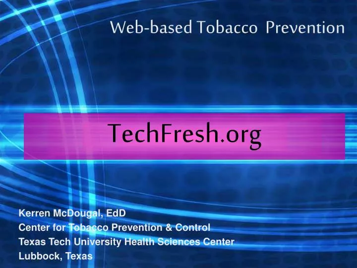 web based tobacco prevention