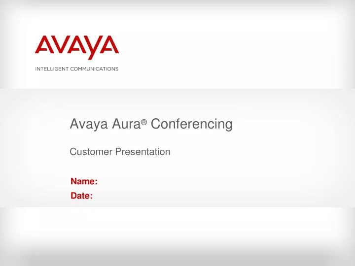 avaya aura conferencing customer presentation