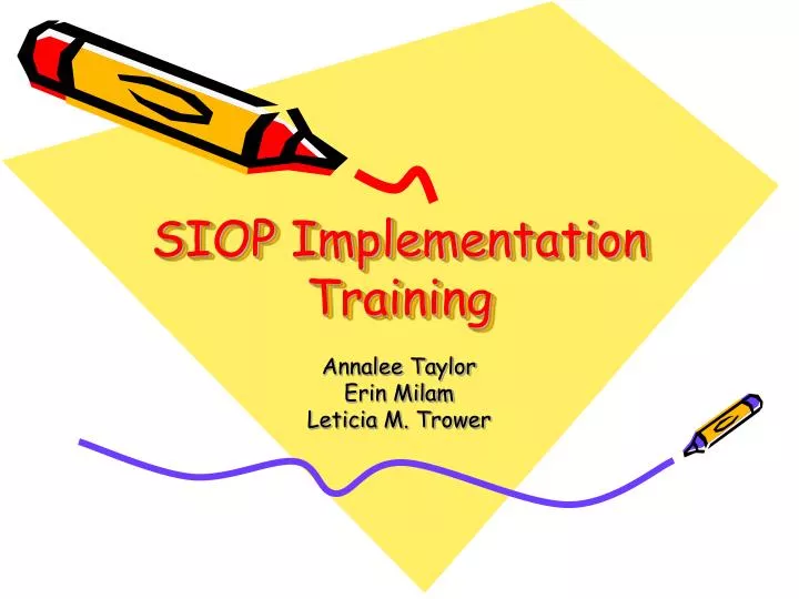 siop implementation training