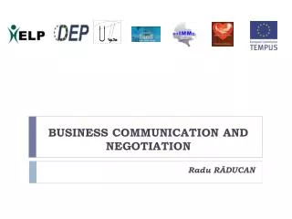 BUSINESS COMMUNICATION AND NEGOTIATION