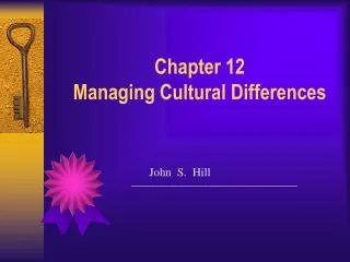 Chapter 12 Managing Cultural Differences