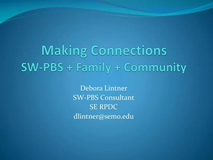 making connections sw pbs family community