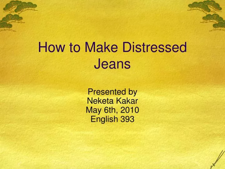 how to make distressed jeans