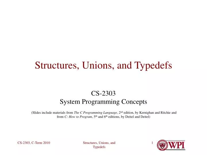 structures unions and typedefs