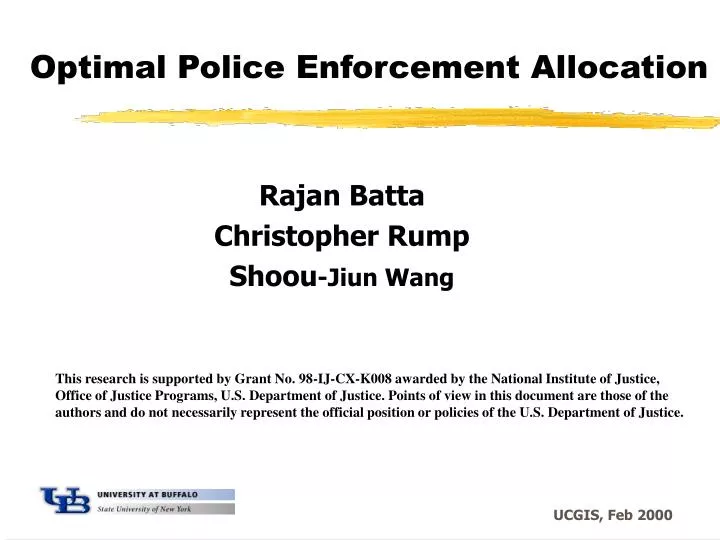 optimal police enforcement allocation