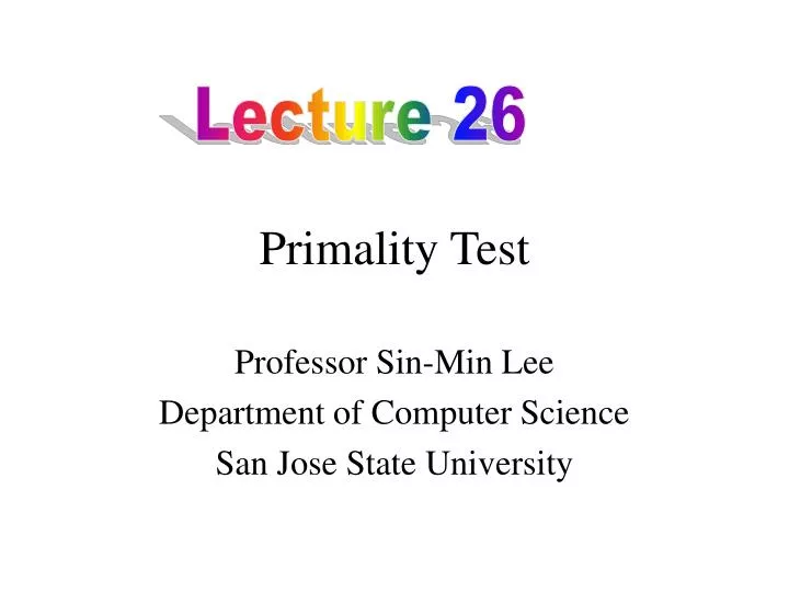 primality test