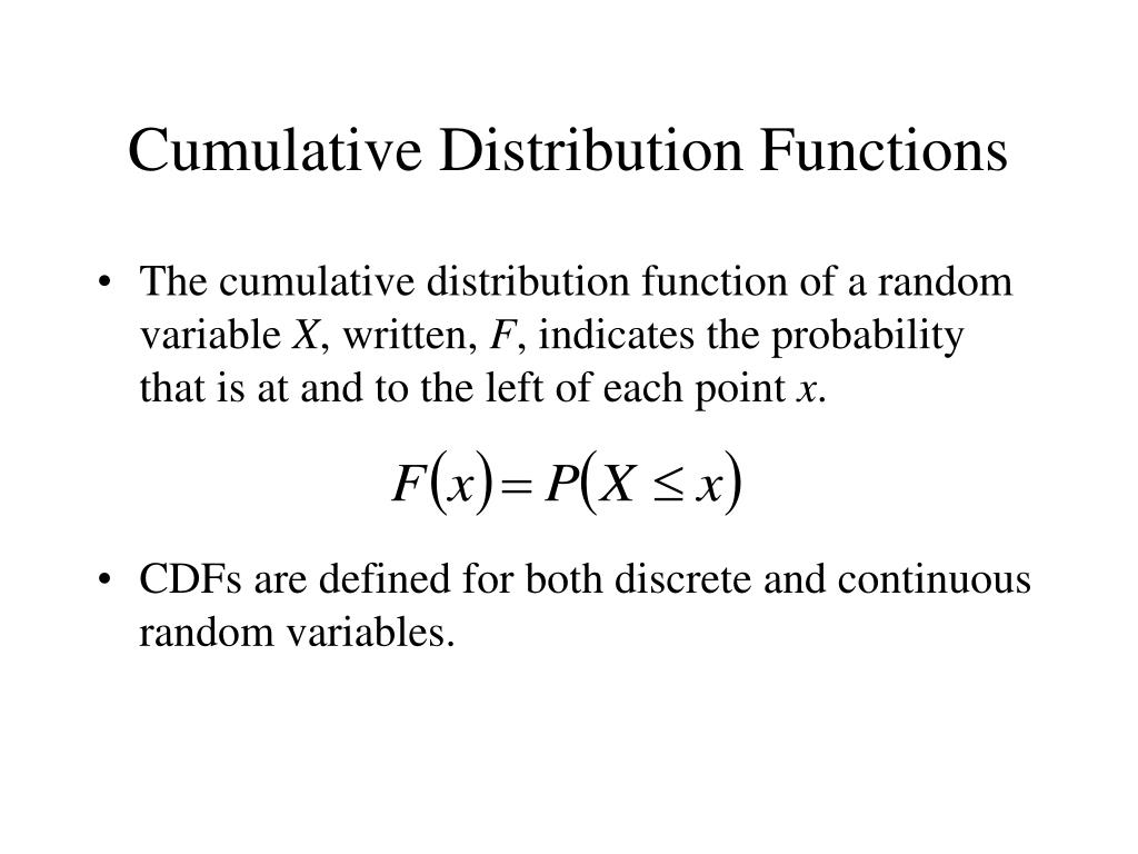 PPT - Cumulative Distribution Functions PowerPoint Presentation, free ...