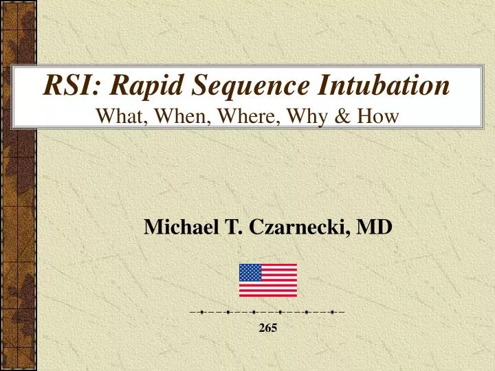 rsi rapid sequence intubation what when where why how