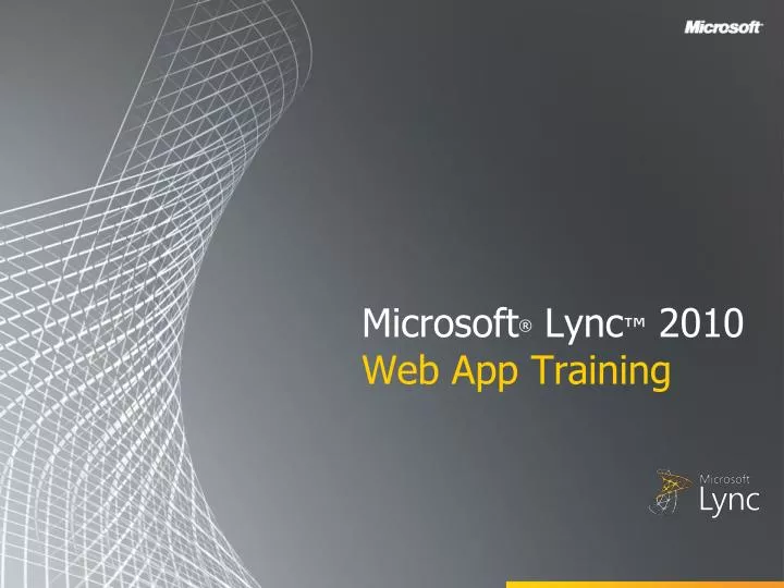 microsoft lync 2010 web app training