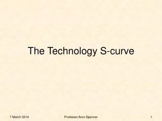 The Technology S-curve
