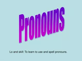 Pronouns