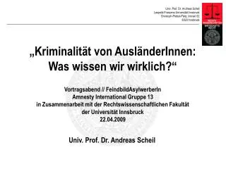 Univ. Prof. Dr. Andreas Scheil