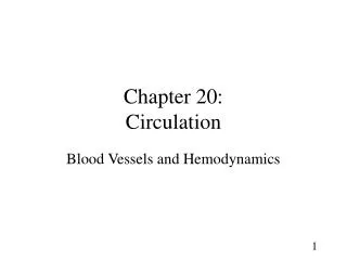 Chapter 20: Circulation