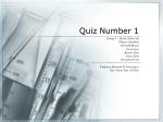 Quiz Number 1 - slide 1