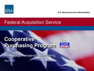 www.gsa.gov/cooperativepurchasing May 2010