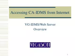 Accessing CA-IDMS from Internet