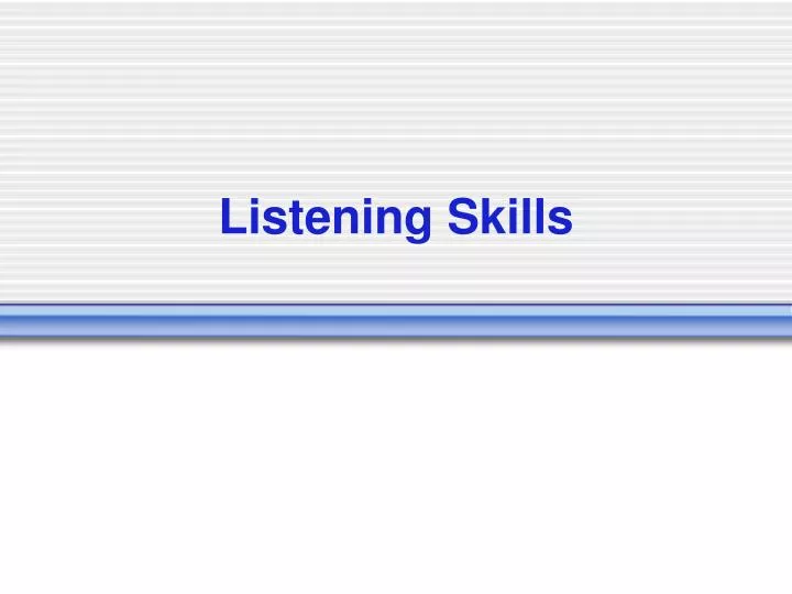 listening skills