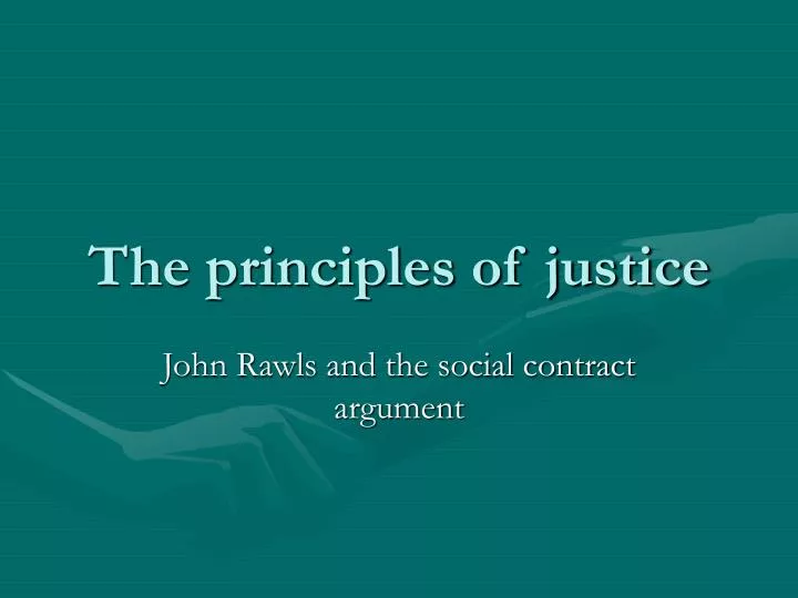 the principles of justice