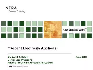 “Recent Electricity Auctions”