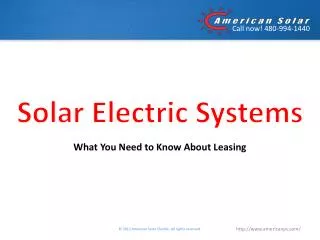 Solar Electric Systems - What You Need to Know about Leasing