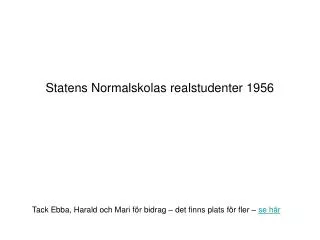 Statens Normalskolas realstudenter 1956