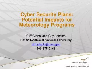 Cyber Security Plans: Potential Impacts for Meteorology Programs