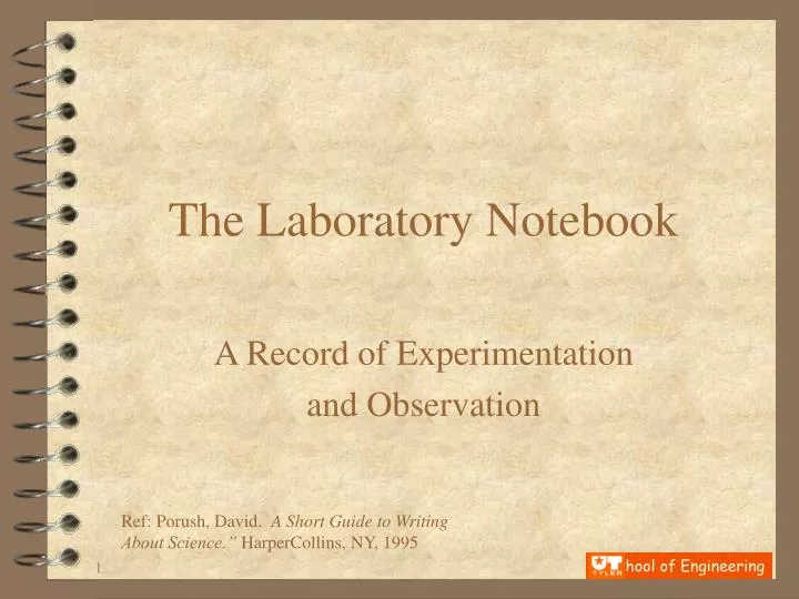 the laboratory notebook