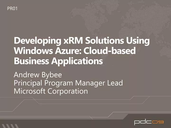 developing xrm solutions using windows azure cloud based business applications