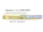 Quarter 1, s.y. 2008-2009 BENCHMARK MAP - slide 1