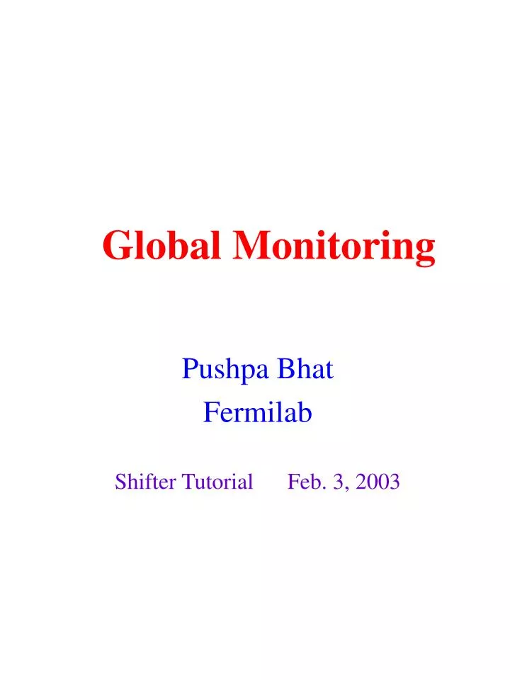 global monitoring