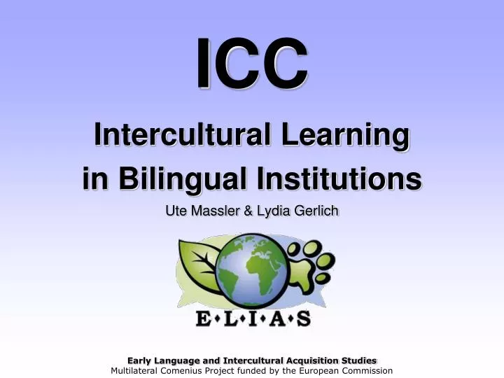 icc intercultural learning in bilingual institutions ute massler lydia gerlich