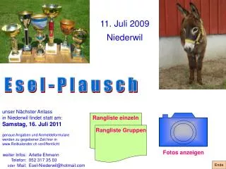 11. Juli 2009 Niederwil