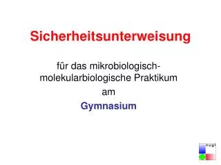sicherheitsunterweisung