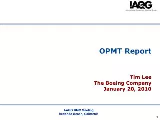 OPMT Report