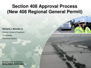 Section 408 Approval Process (New 408 Regional General Permit)