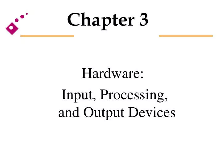 hardware input processing and output devices